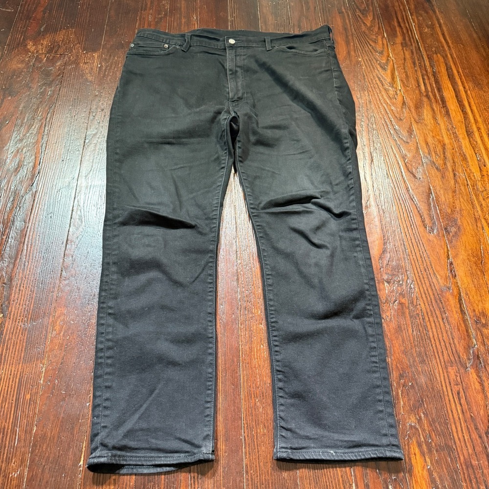 Levis 511 Premium Jeans Mens 42x32 Black Slim Straight Leg Stretch Biker Goth